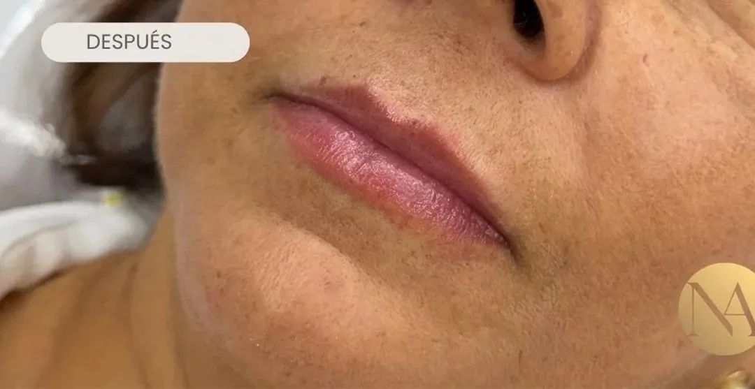 Labios y contorno de la boca después del tratamiento